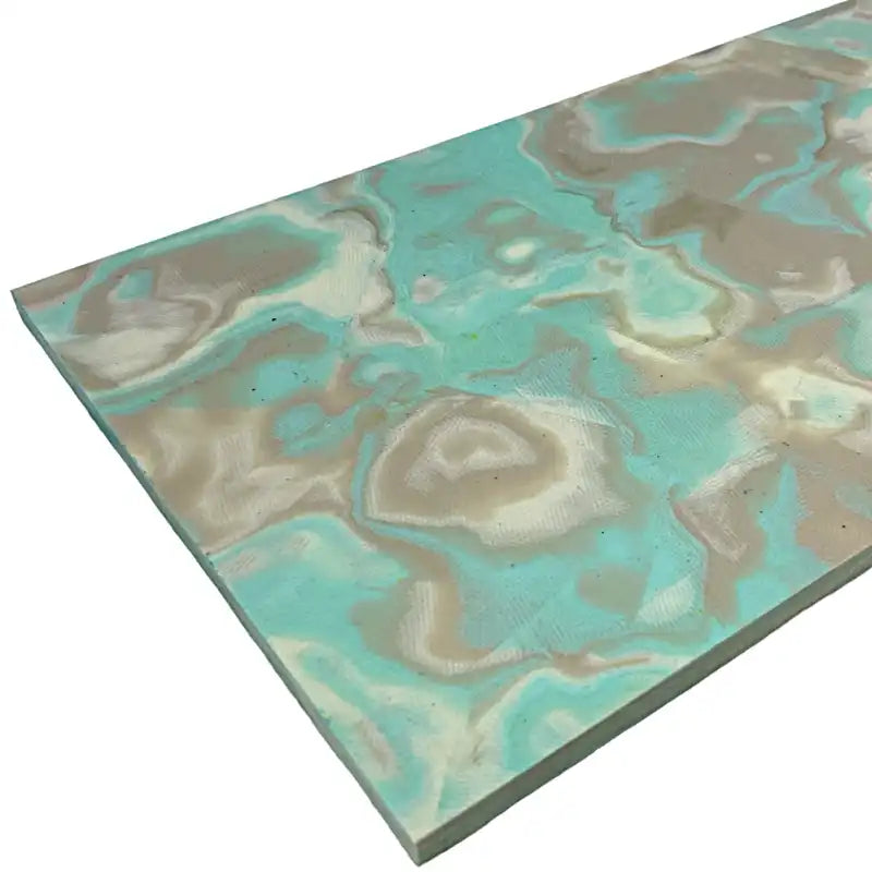 Burl G10 Multicolor Sheets- Ivory Tiffani Blue Tan