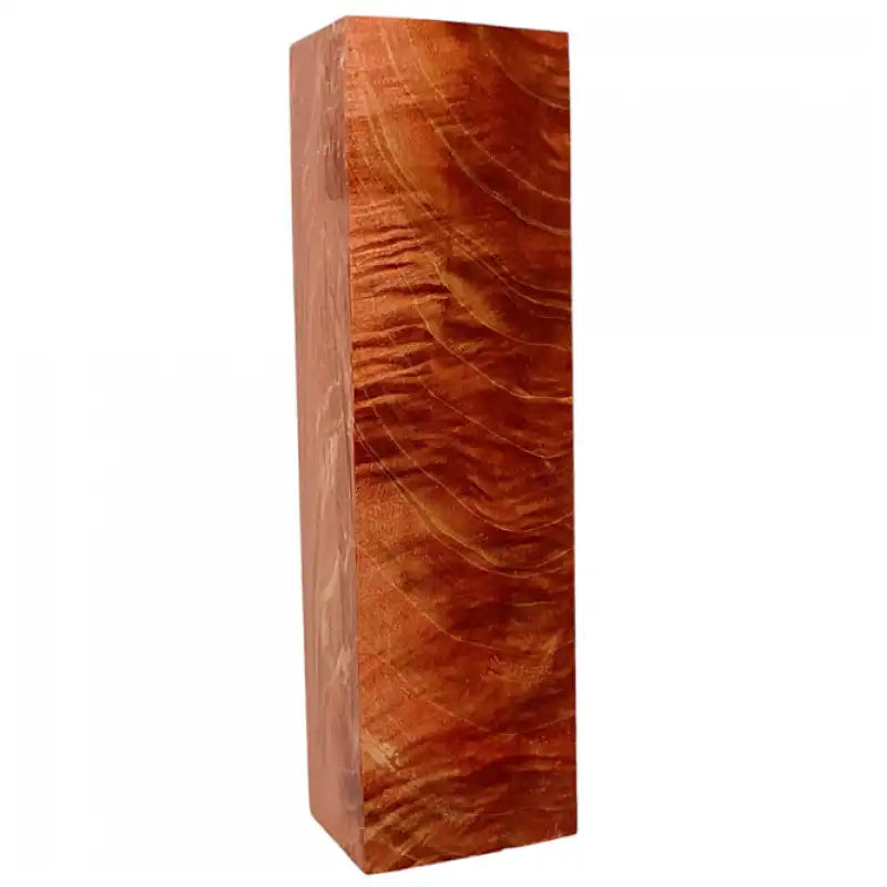 Poplar Block- CORAL- Stabilized & Dyed Wood by Raffir