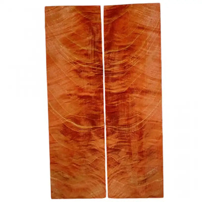 Poplar Block- CORAL- Stabilized & Dyed Wood by Raffir