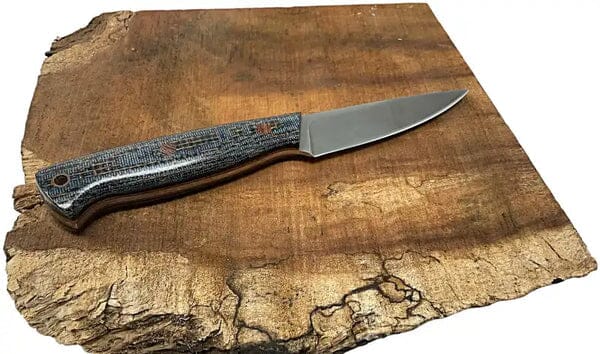 Burlap w/ Blue Canvas Micarta- "Kamari"- 1/4" x 1.5" x 5" Scales - Maker Material Supply