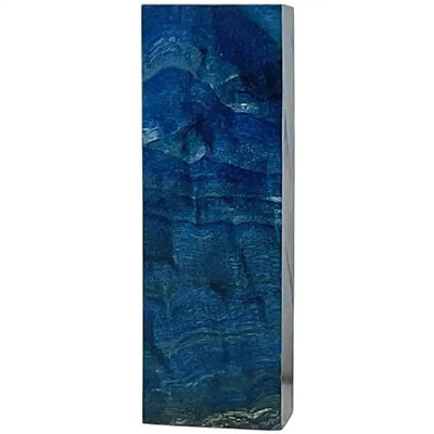 Flamed Poplar Burl- BLUE- Stabilized & Dyed Wood by Raffir® - Maker Material Supply