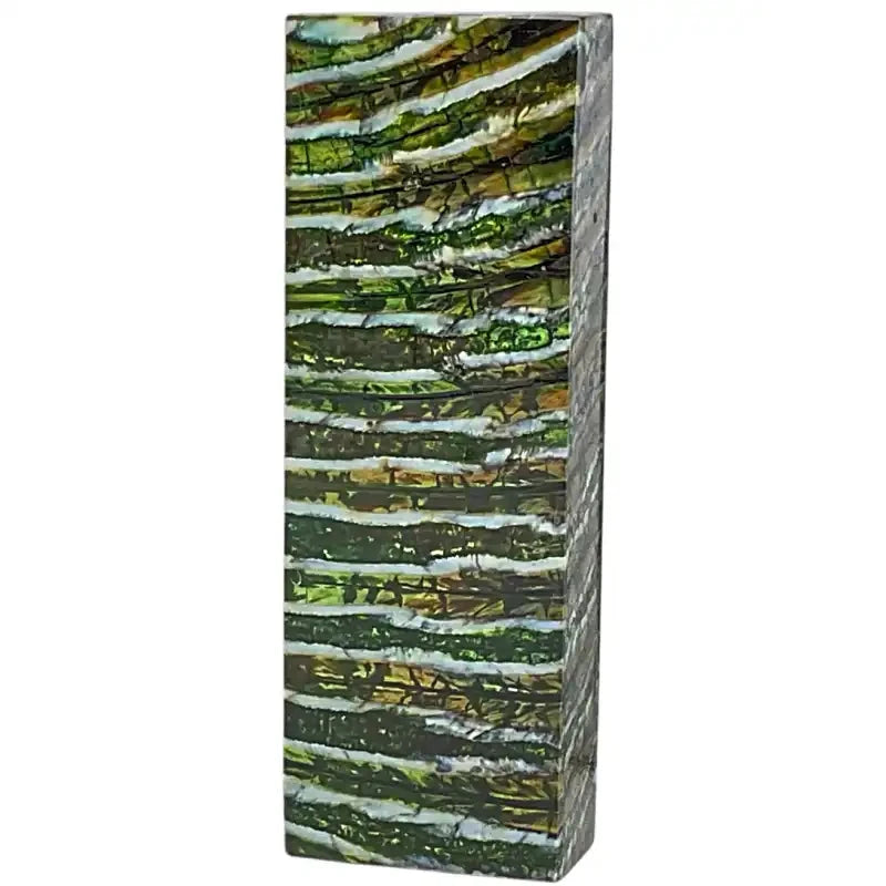 Mammoth Molar Block- GREEN- .86" x 1.6" x 4.8"- Raffir® Fossils - Maker Material Supply