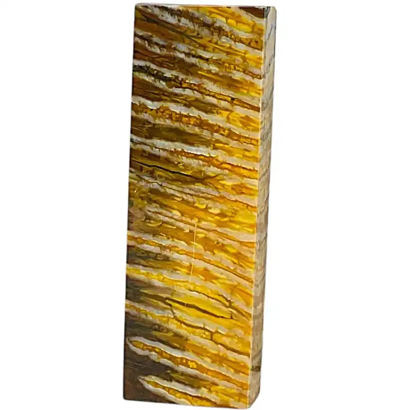 Mammoth Molar Block- YELLOW- .90" x 1.5" x 4.8"- Raffir® Fossils - Maker Material Supply