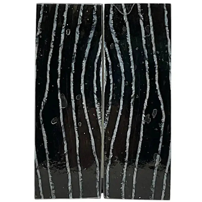 Mammoth Molar Scales- BLACK- .23" x 1.6" x 4.7"- Raffir® Fossils- MS9 - Maker Material Supply