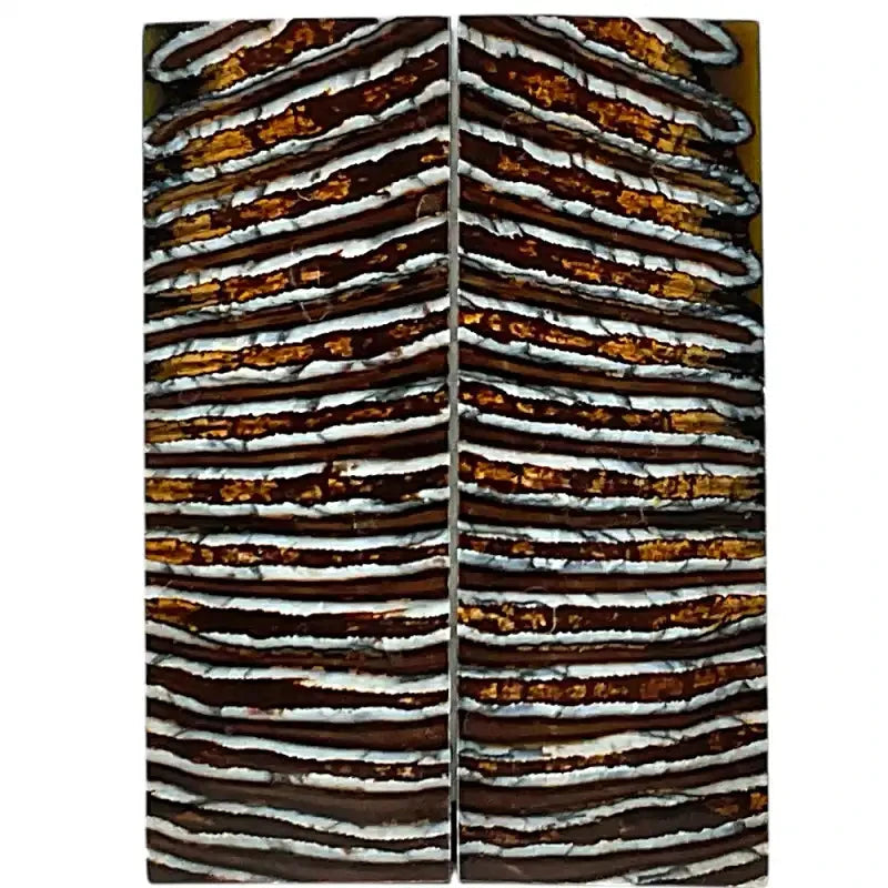 Mammoth Molar Scales- BROWN- .24" x 1.6" x 4.7"- Raffir® Fossils- MS4 - Maker Material Supply