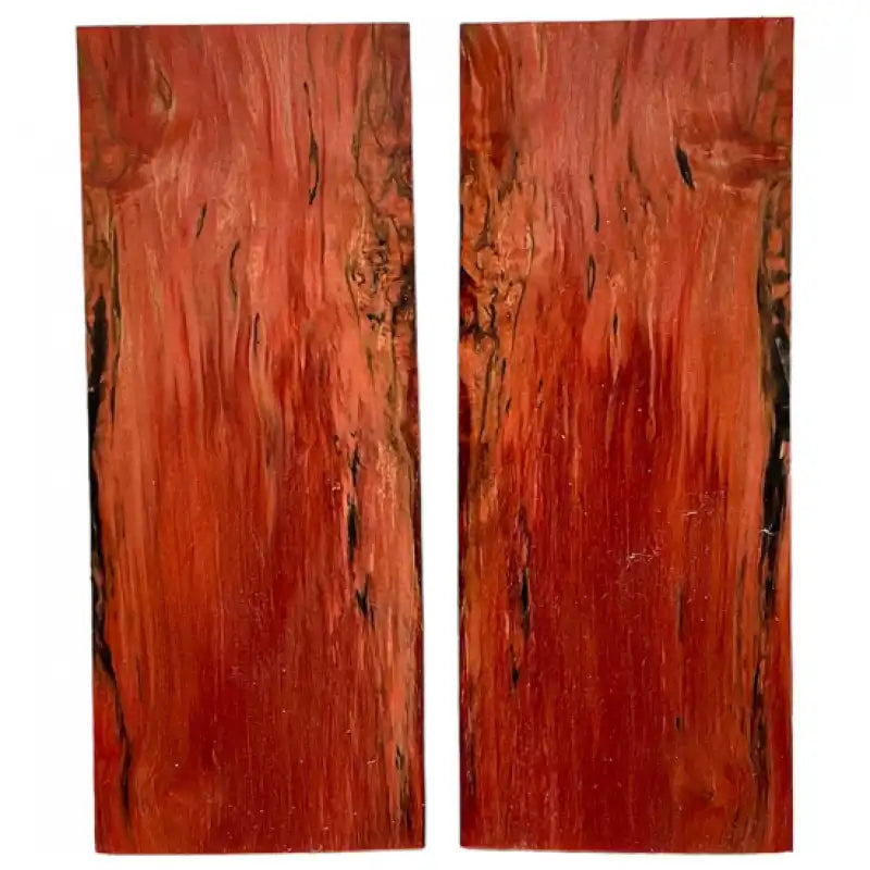 Masur Birch Wood- RED CURLY- Stabilized & Dyed by Raffir - Maker Material Supply