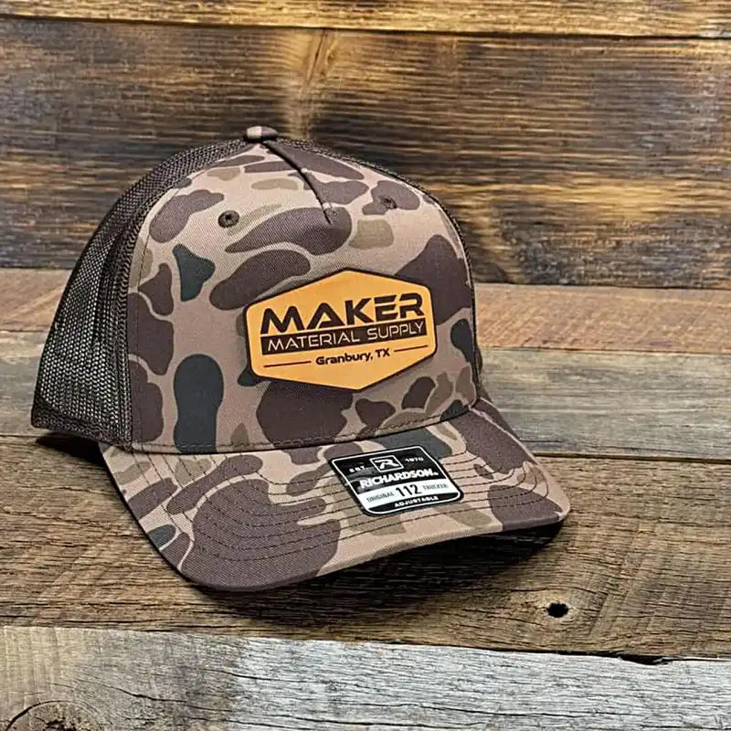 MMS Trucker Hat w/ adjustable snapback- DUCK CAMO - Maker Material Supply