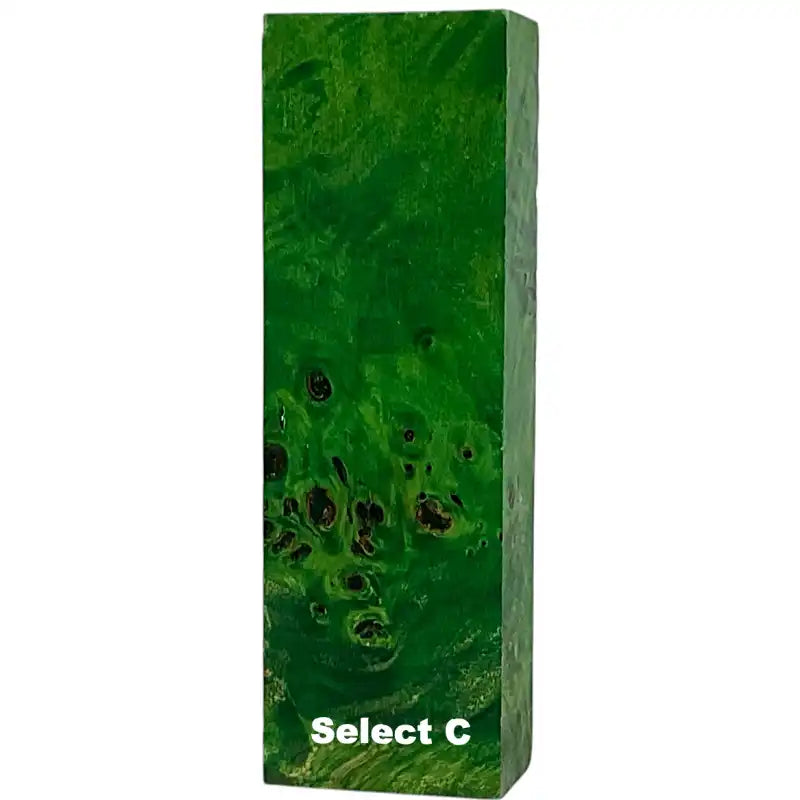 Poplar Burl- GREEN- Stabilized & Dyed Wood by Raffir - Maker Material Supply