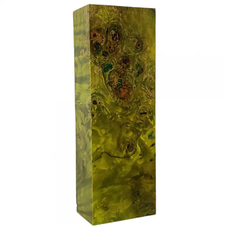 Poplar Burl- LIME- Stabilized & Dyed Wood by Raffir - Maker Material Supply