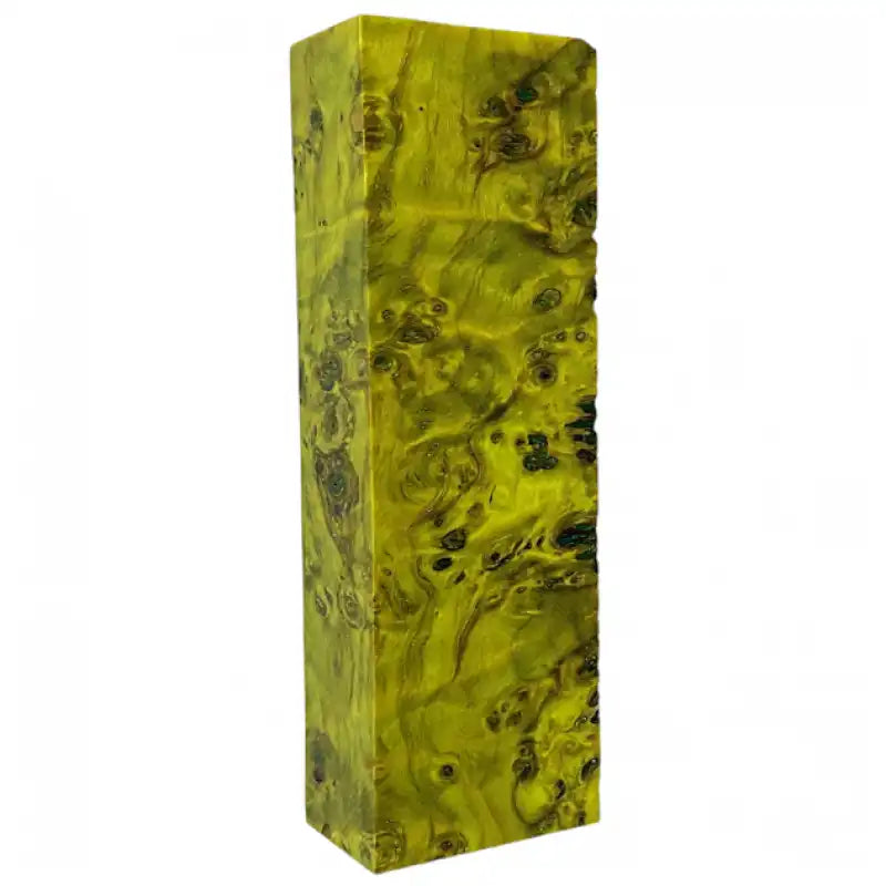 Poplar Burl- LIME- Stabilized & Dyed Wood by Raffir - Maker Material Supply