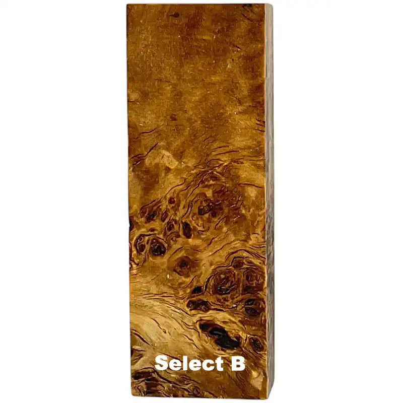 Poplar Burl- NATURAL- Stabilized & Dyed Wood by Raffir - Maker Material Supply