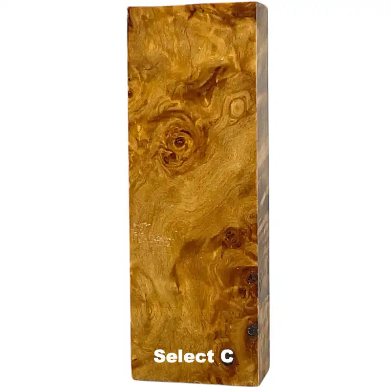 Poplar Burl- NATURAL- Stabilized & Dyed Wood by Raffir - Maker Material Supply