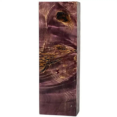 Poplar Burl- PURPLE- Stabilized & Dyed Wood by Raffir - Maker Material Supply