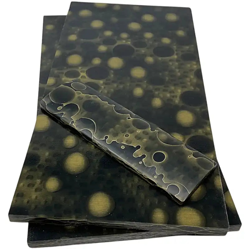 Raffir Noble Moon Brass Composite- BLACK- Sheets - Maker Material Supply