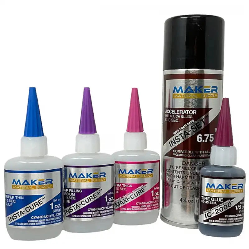 Sample Pack- CA Glue + Accelerator- Bob Smith Industries - Maker Material Supply