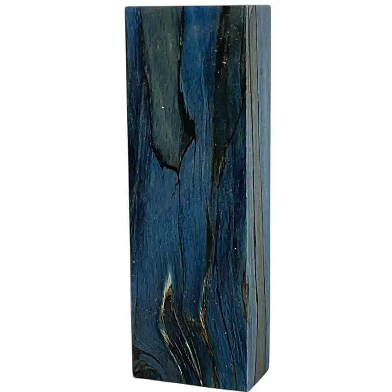 Spalted Beech- BLUE- Y Cut- Stabilized & Dyed Wood by Raffir - Maker Material Supply