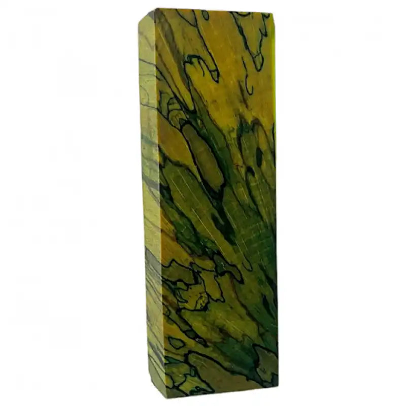 Spalted Beech- LIME GREEN- Stabilized & Dyed Wood by Raffir - Maker Material Supply