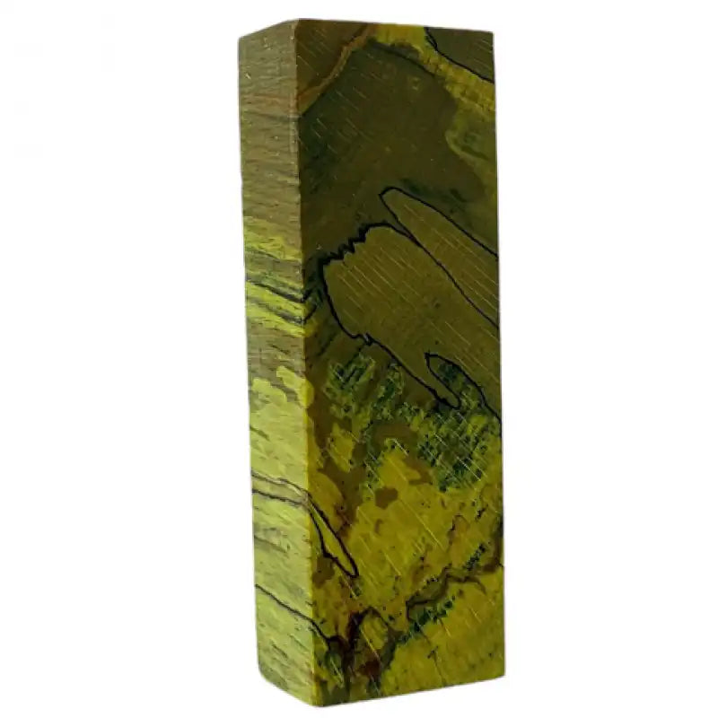 Spalted Beech- LIME GREEN- Stabilized & Dyed Wood by Raffir - Maker Material Supply