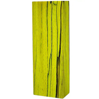 Spalted Beech- LIME GREEN- Y Cut- Stabilized & Dyed Wood by Raffir - Maker Material Supply