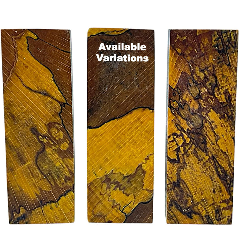 Spalted Beech Scales & Block- YELLOW- Raffir® Wood - Maker Material Supply