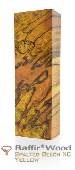 Spalted Beech Scales & Block- YELLOW- Raffir® Wood - Maker Material Supply