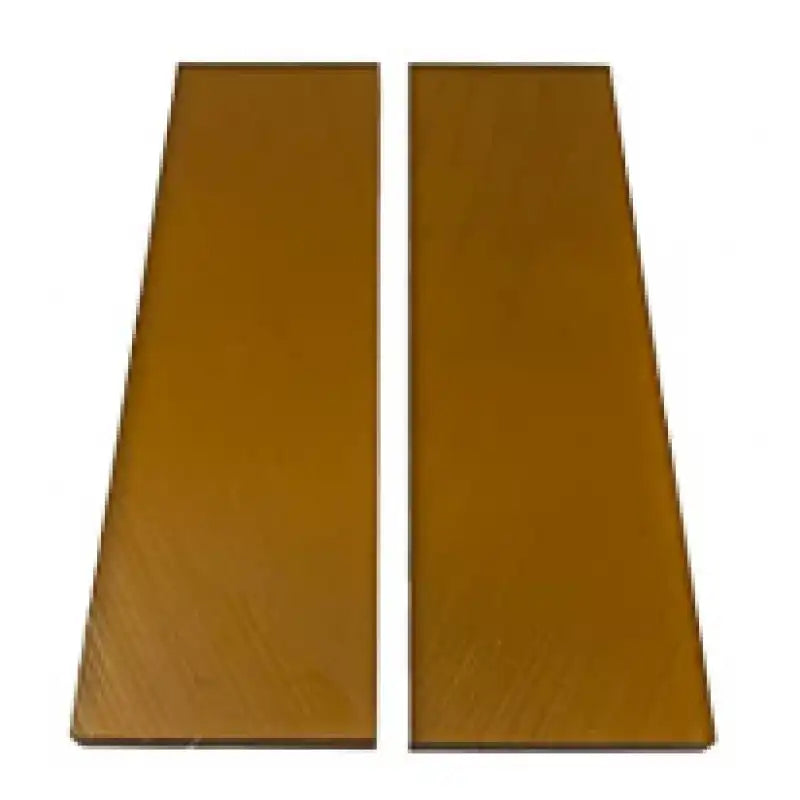 Ultem Knife Handle Scales- AMBER- Various Sizes - Maker Material Supply