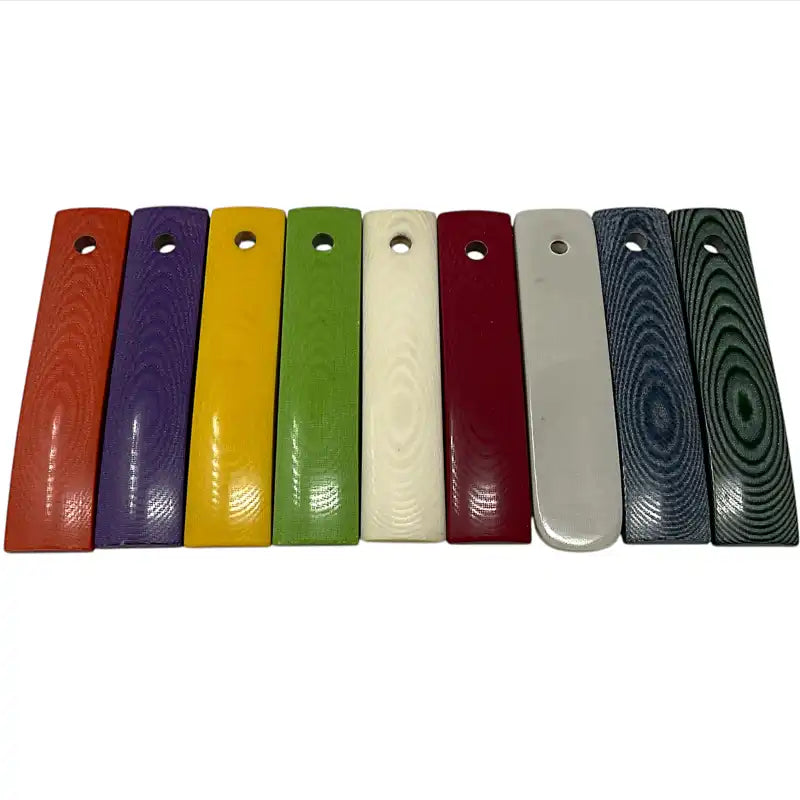 Vibe Composites- Linen Micarta- 1/4" Scales- (9 pairs)- Sample Pack - Maker Material Supply