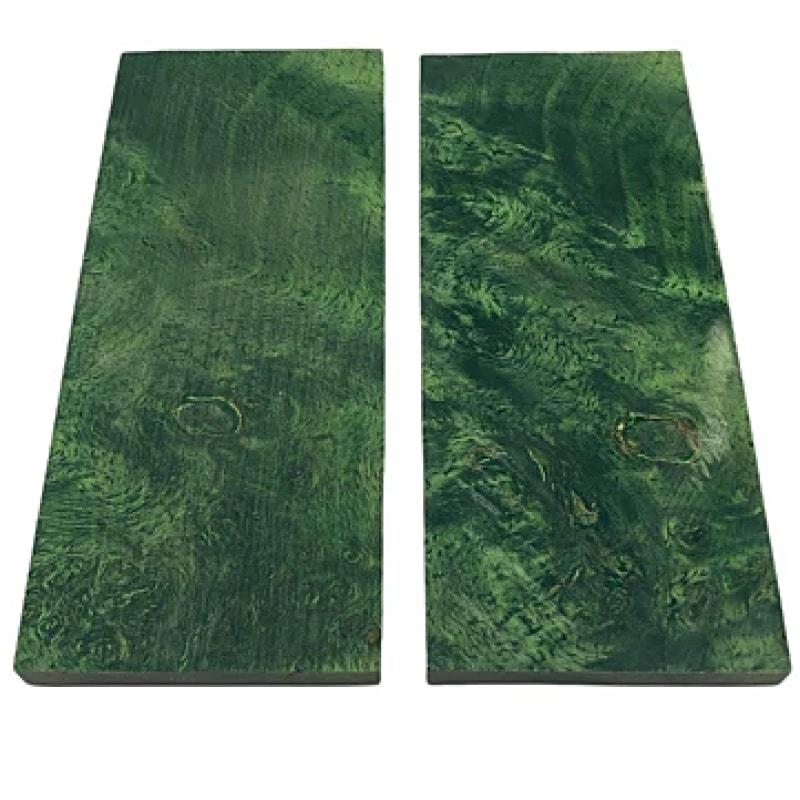 Poplar Burl- GREEN- Stabilized & Dyed Wood by Raffir - Maker Material Supply