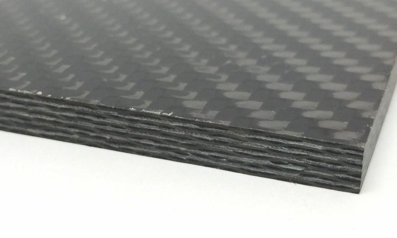 Carbon Fiber- 2x2 Twill w/ WHITE Resin- Breezy Waves